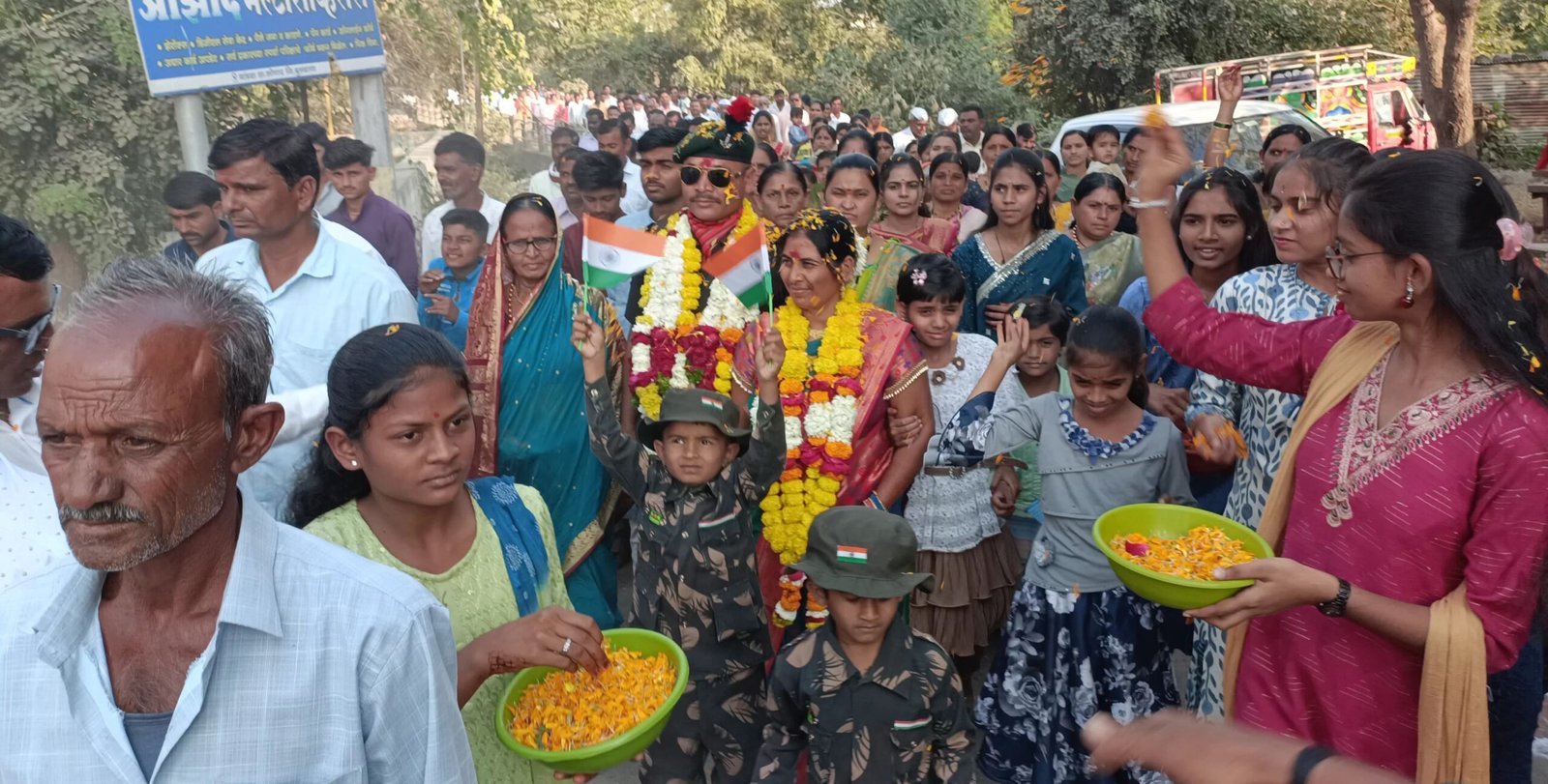 मांडवा येथे सेवानिवृत्त सैनिकाचा सत्कार सोहळा उत्साहात